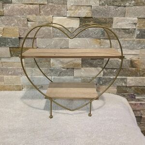 Target Gold Heart Accent Shelf with Wood-Tone Planks